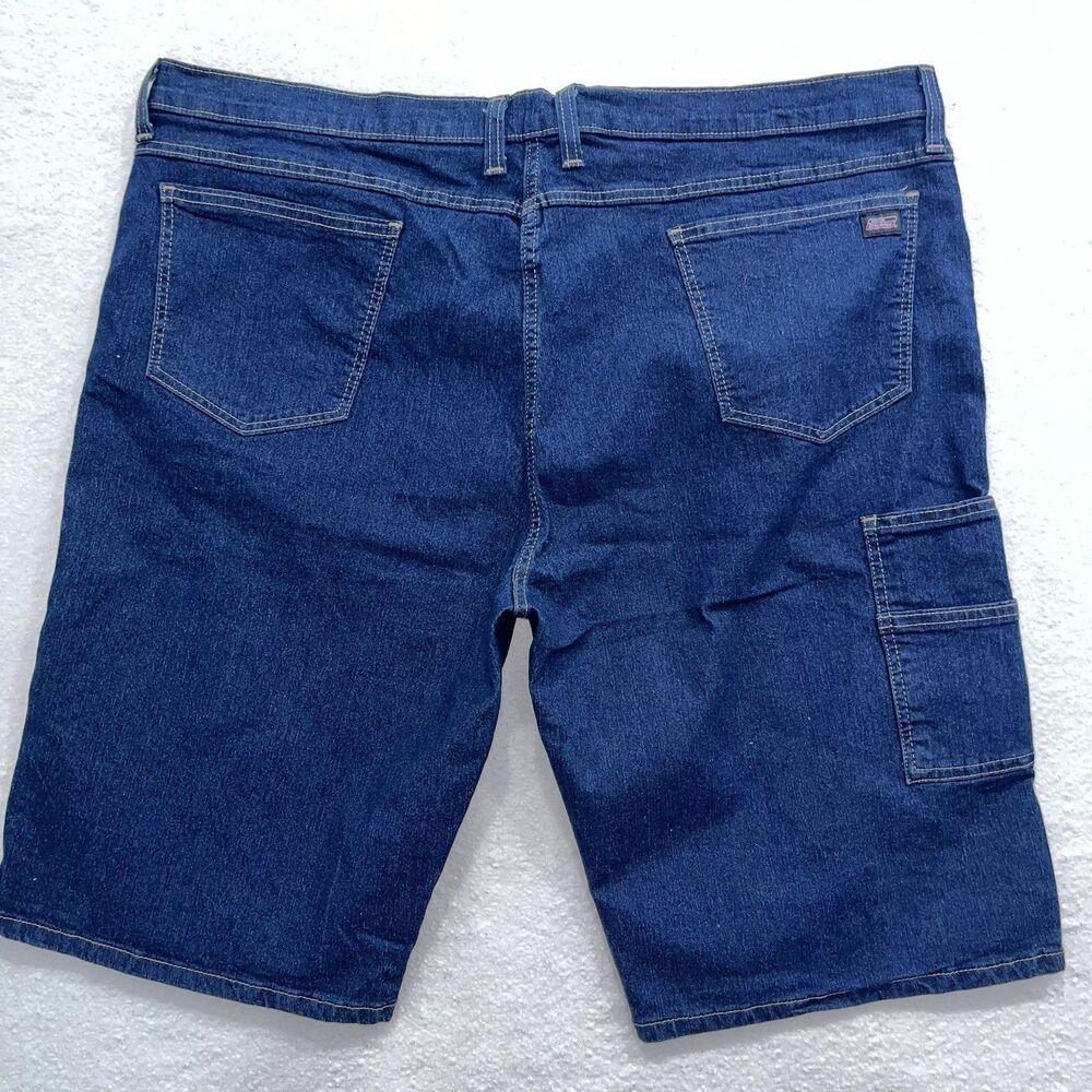 Dickies Wide Leg Denim Blue Jean Shorts Sz 44 Work Wear Skate Baggy